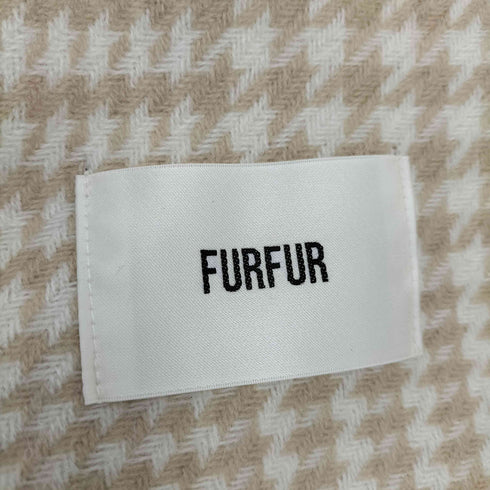 ファーファー furfur 千鳥柄大判ストール レディース