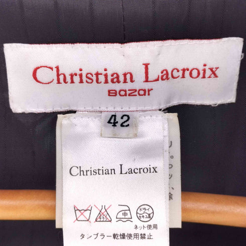 クリスチャンラクロワ Christian Lacroix フランス製 ウエストベルト チェスター コート レディース FR:42