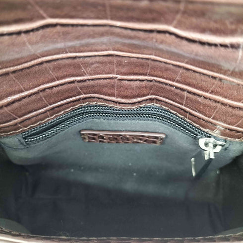ザラ ZARA クロコ型押し ショルダーバッグ レディース