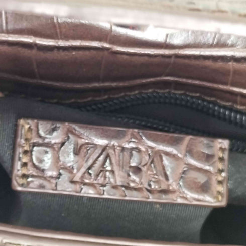 ザラ ZARA クロコ型押し ショルダーバッグ レディース