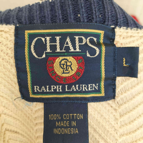 チャップスラルフローレン CHAPS RALPH LAUREN コットンクルーネックニット メンズ JPN:L