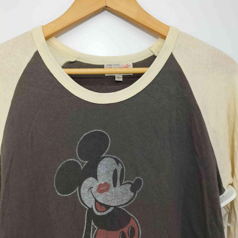 ジャンクフード JUNK FOOD ヴィンテージ加工 キャラクタープリント ラグラン Tシャツ レディース JPN:M