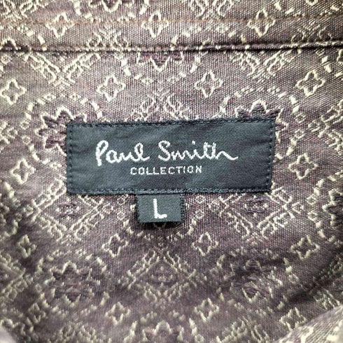 ポールスミス Paul Smith フラワー ジャガード レギュラーカラー L/S シャツ メンズ import:L