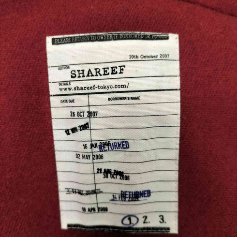 シャリーフ SHAREEF 5ボタン チェスターコート メンズ JPN:1