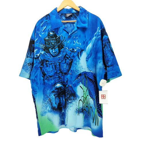 URABAN EDGE 大判プリント 開襟 S/S シャツ メンズ import:XL
