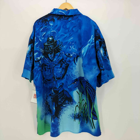 URABAN EDGE 大判プリント 開襟 S/S シャツ メンズ import:XL