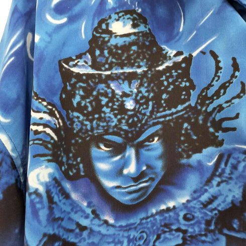 URABAN EDGE 大判プリント 開襟 S/S シャツ メンズ import:XL