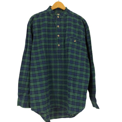 LEE VALLEY タータンチェック バンドカラー グランパシャツ メンズ import:M