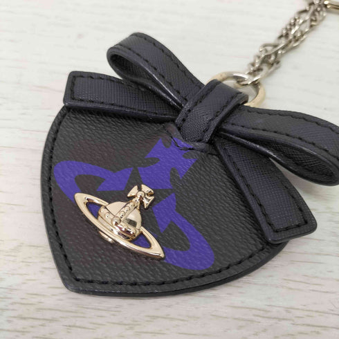 ヴィヴィアンウエストウッド Vivienne Westwood オーブロゴ ハートレザーキーホルダー レディース