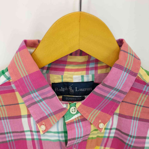 ラルフローレン RALPH LAUREN CLASSIC FIT マドラスチェック ボタンダウンシャツ メンズ import:L