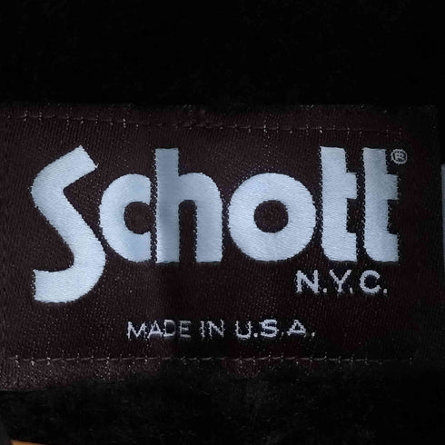 ショット Schott USA製 643 ボアライナー付き レザー シングルライダースジャケット メンズ 36