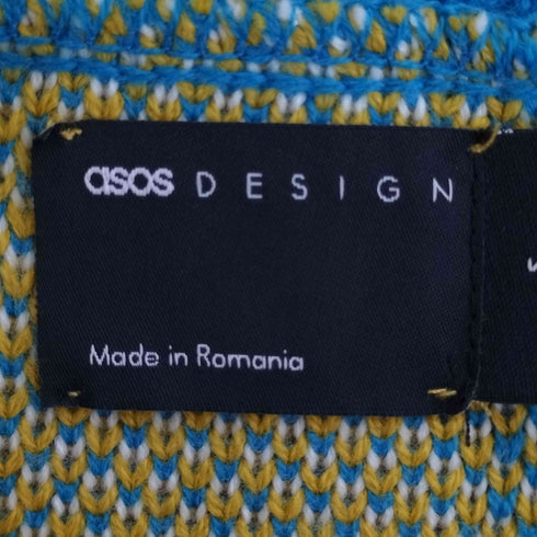 エイソス asos チェック柄 Vネック ニット ベスト メンズ import:S