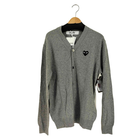 プレイコムデギャルソン PLAY COMME des GARCONS AD2024/4 Unisex V-Neck Cardigan TOP LIGHT GRAY メンズ JPN:XL
