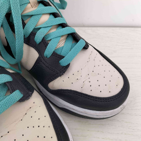 ナイキ NIKE DUNK HI RETRO EMB Pearl White and Washed Teal レディース JPN:24.5