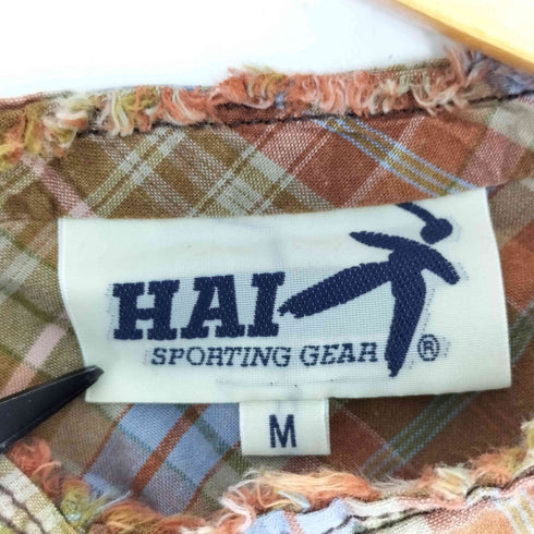 ハイスポーティングギア HAI SPORTING GEAR チェック柄 ギャザー 七分袖 シャツ ブラウス レディース JPN:M
