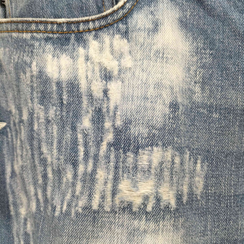 トミー TOMMY クラッシュ加工スター刺繍デニムパンツ メンズ L