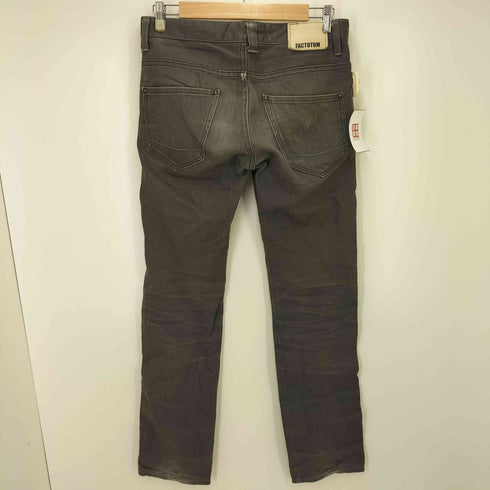 ファクトタム FACTOTUM ブラックデニムストレートパンツ メンズ US:30-31