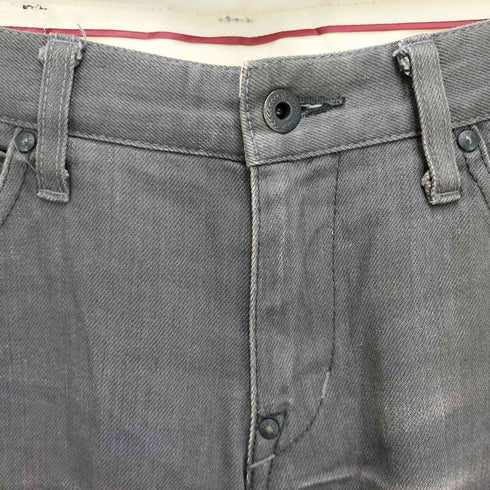 ファクトタム FACTOTUM ブラックデニムストレートパンツ メンズ US:30-31
