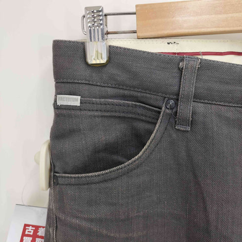 ファクトタム FACTOTUM ブラックデニムストレートパンツ メンズ US:30-31