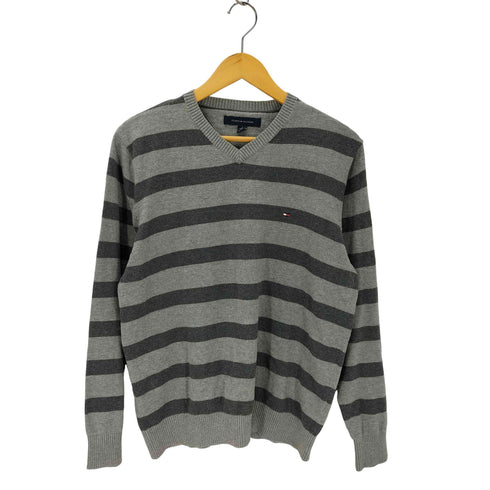 トミーヒルフィガー TOMMY HILFIGER Vネックボーダーニット メンズ JPN:M