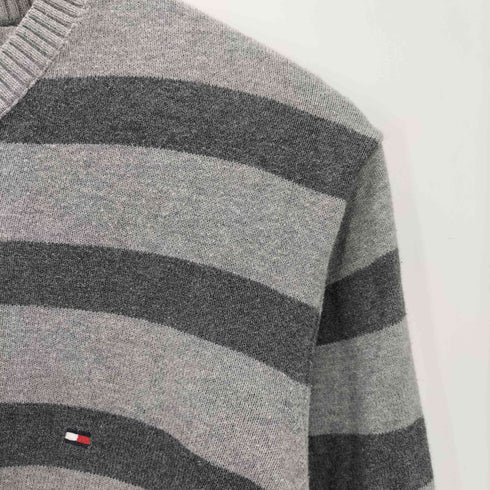 トミーヒルフィガー TOMMY HILFIGER Vネックボーダーニット メンズ JPN:M