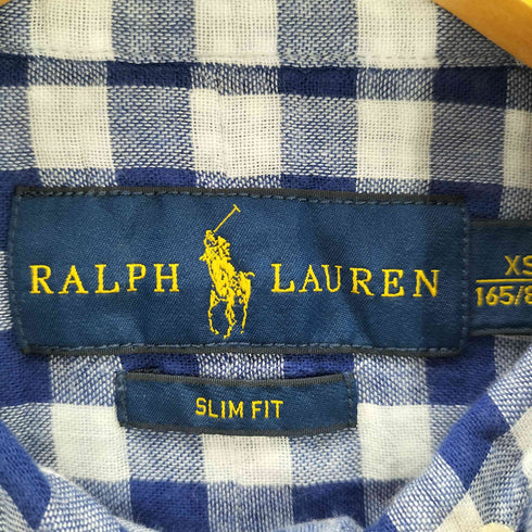 ラルフローレン RALPH LAUREN SLIM FIT チェックシャツ メンズ JPN:XS