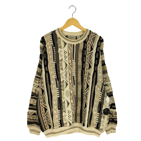 コットントレーダース Cotton Traders 総柄 コットン 3Dニット メンズ import:L