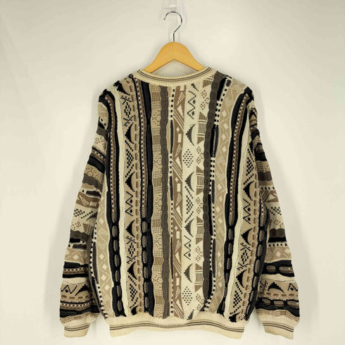 コットントレーダース Cotton Traders 総柄 コットン 3Dニット メンズ import:L