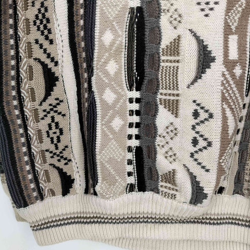 コットントレーダース Cotton Traders 総柄 コットン 3Dニット メンズ import:L