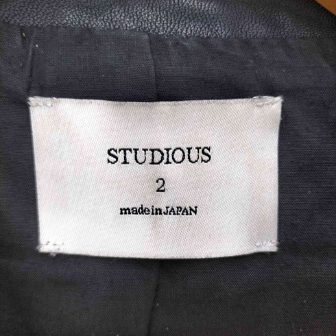 ステュディオス STUDIOUS レザーライダースジャケット メンズ JPN:2