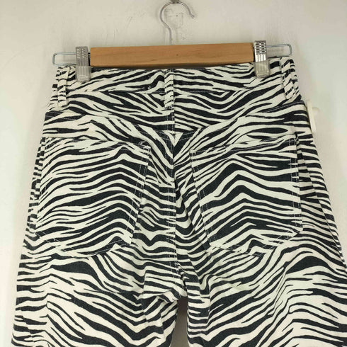 ザラ ZARA ゼブラ柄 ストレートデニムパンツ レディース JPN:36