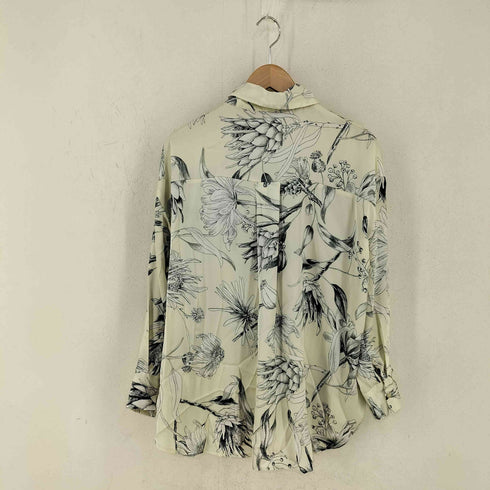 ザラ ZARA 花柄 サテンシャツ レディース JPN:XS
