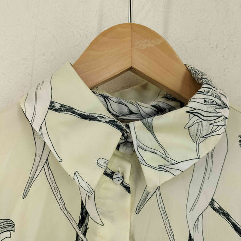 ザラ ZARA 花柄 サテンシャツ レディース JPN:XS