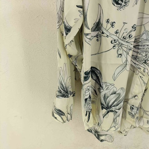 ザラ ZARA 花柄 サテンシャツ レディース JPN:XS