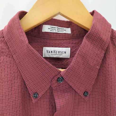 ヴァンヒューゼン VAN HEUSEN 格子チェック柄シャツ メンズ JPN:XL