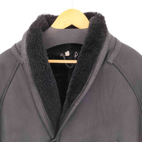 ミツミネ MITSUMINE LEATHER COLLECTION ムートンコート ブラック メンズ JPN:L