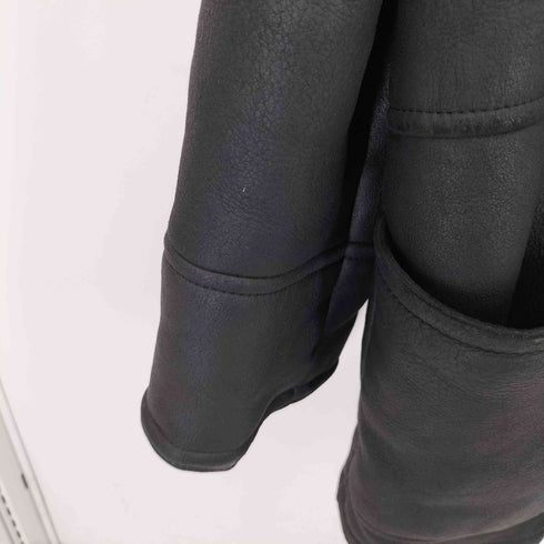 ミツミネ MITSUMINE LEATHER COLLECTION ムートンコート ブラック メンズ JPN:L
