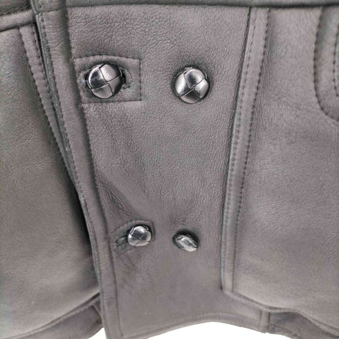 ミツミネ MITSUMINE LEATHER COLLECTION ムートンコート ブラック メンズ JPN:L