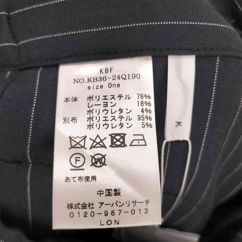 ケイビーエフ KBF ピンストライプワイドパンツ レディース one