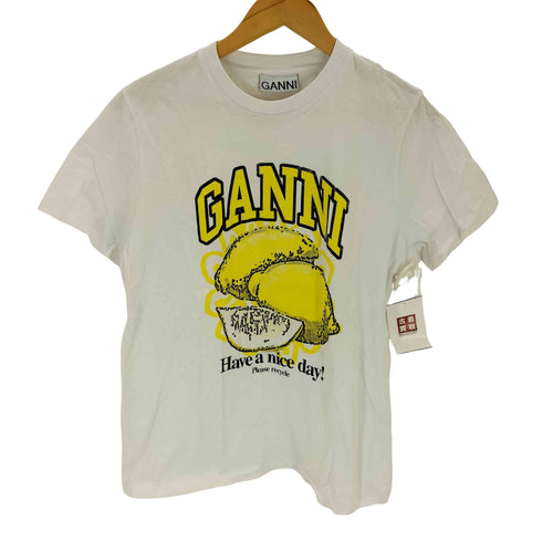 ガニー Ganni BASIC JERSEY LEMON RELAXED T-SHIRT レディース