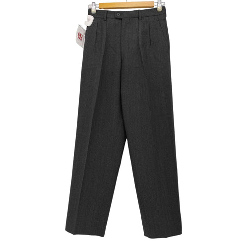 ケンゾー KENZO 90‐00S ストライプ ラメウール 2タック スラックス パンツ メンズ JPN:0