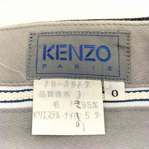 ケンゾー KENZO 90‐00S ストライプ ラメウール 2タック スラックス パンツ メンズ JPN:0