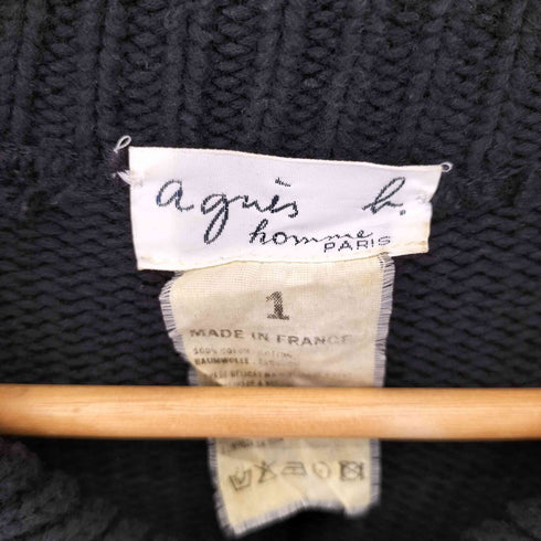 アニエスベーオム Agnes b.homme 90S MADE IN FRANCE コットンジップニット メンズ 1