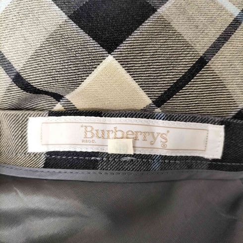 バーバリーズ BURBERRYS チェック柄ウールロングスカート レディース JPN:40