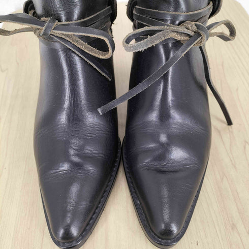 IDA MARCHINI MADE IN ITALY レースデザインレザーブーツ レディース 35.5