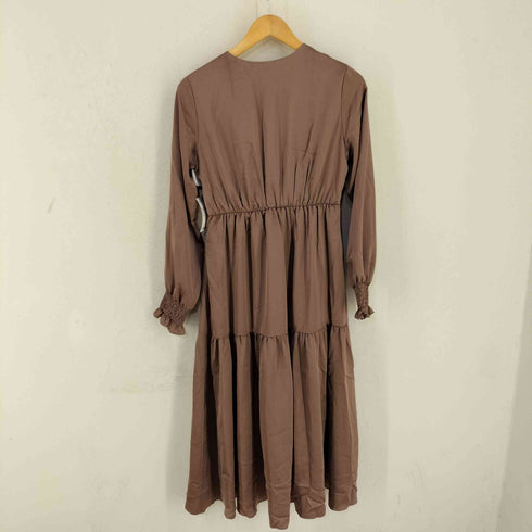 スナイデル snidel One-Piece Long Skirt サテンVネックワンピース レディース ONE SIZE