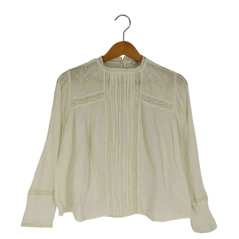 ザラ ZARA インド綿 刺繍デザイン ブラウス レディース import:S