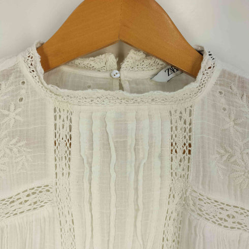 ザラ ZARA インド綿 刺繍デザイン ブラウス レディース import:S