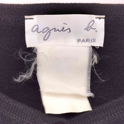 アニエスベー agnes b. PARIS クロップド コットン カーディガン レディース