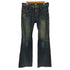 エドウィン EDWIN BLUE TRIP LEATHER FLAP FLAER レザーフラップ シンチバック ブーツカット デニム パンツ Y2K メンズ 30